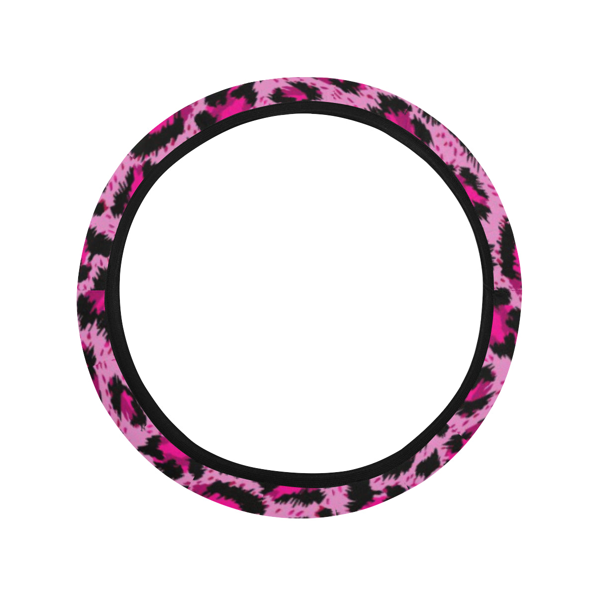 Pink Leopard Skin Texture Pattern Car Steering Wheel Cover