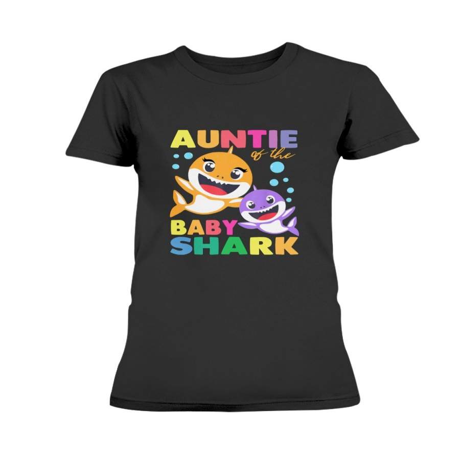 Aunt Of The Baby Shark Birthday Aunt Shark Shirt T-Shirt