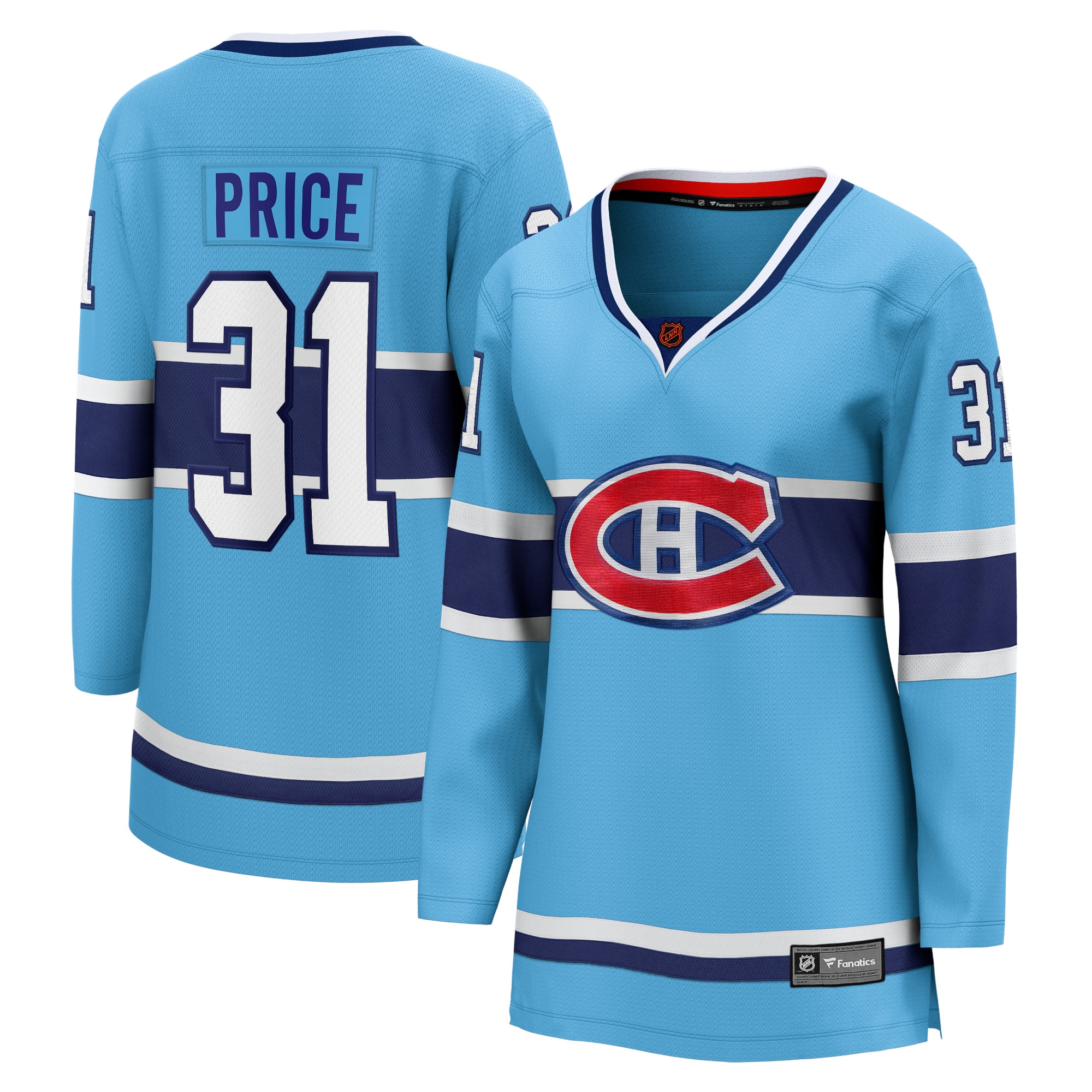 Carey Price Montreal Canadiens Branded Women's Special Edition 2.0 Breakaway Player Jersey – Light Blue