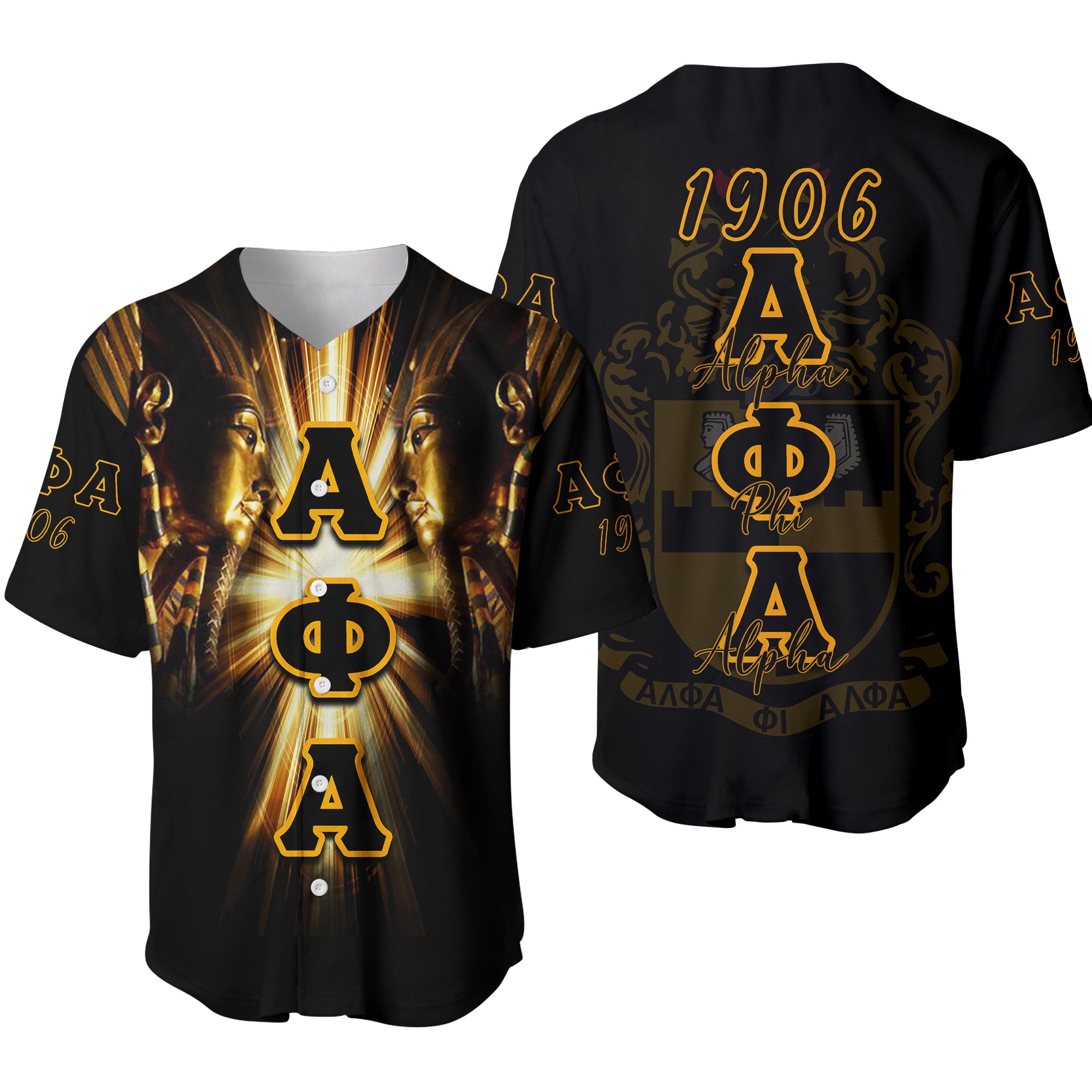 Alpha Phi Alpha Baseball Shirt 1906 Lt6