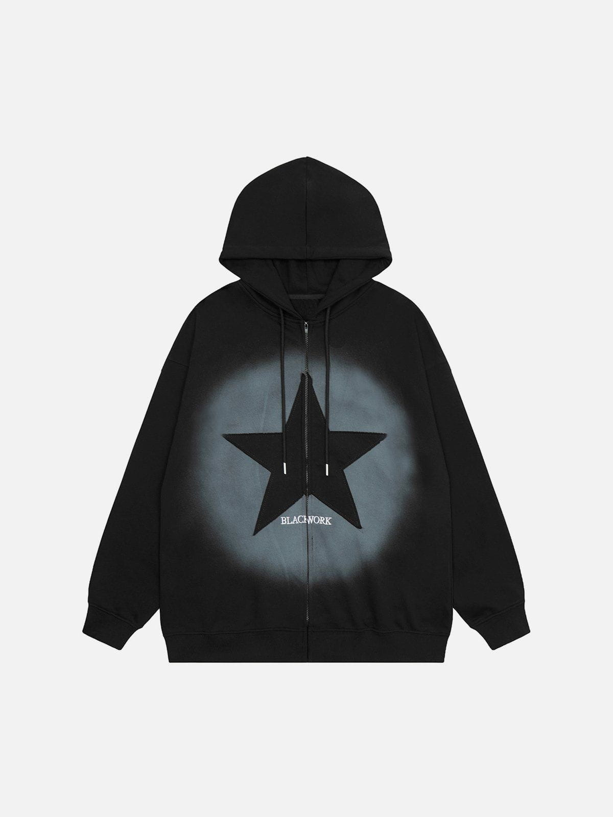 Talishko™ – Vintage Pentagram Zip Up Hoodie