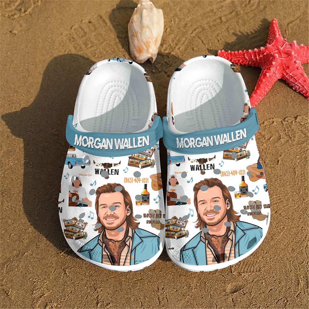 Premium Morgan Wallen Music Crocs Crocband Clogs Shoes Comfortable For Men Women and Kids