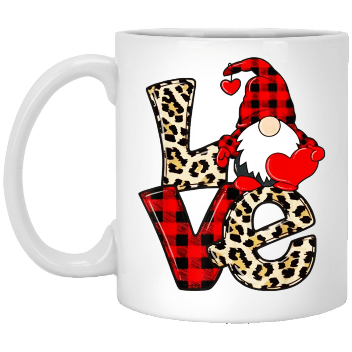 Check out this awesome Gnomes Valentines Love Leopard Plaid Couple Matching Mug