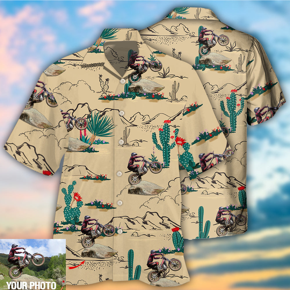 Motorcycle Trials Desert Custom Photo Hawaii Shirt Ha109648