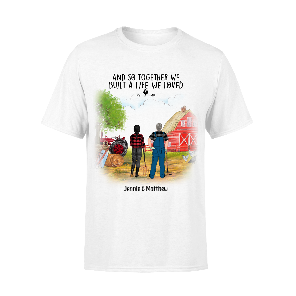 Personalized Shirt, Farming Couple Custom Gifts For Farmers