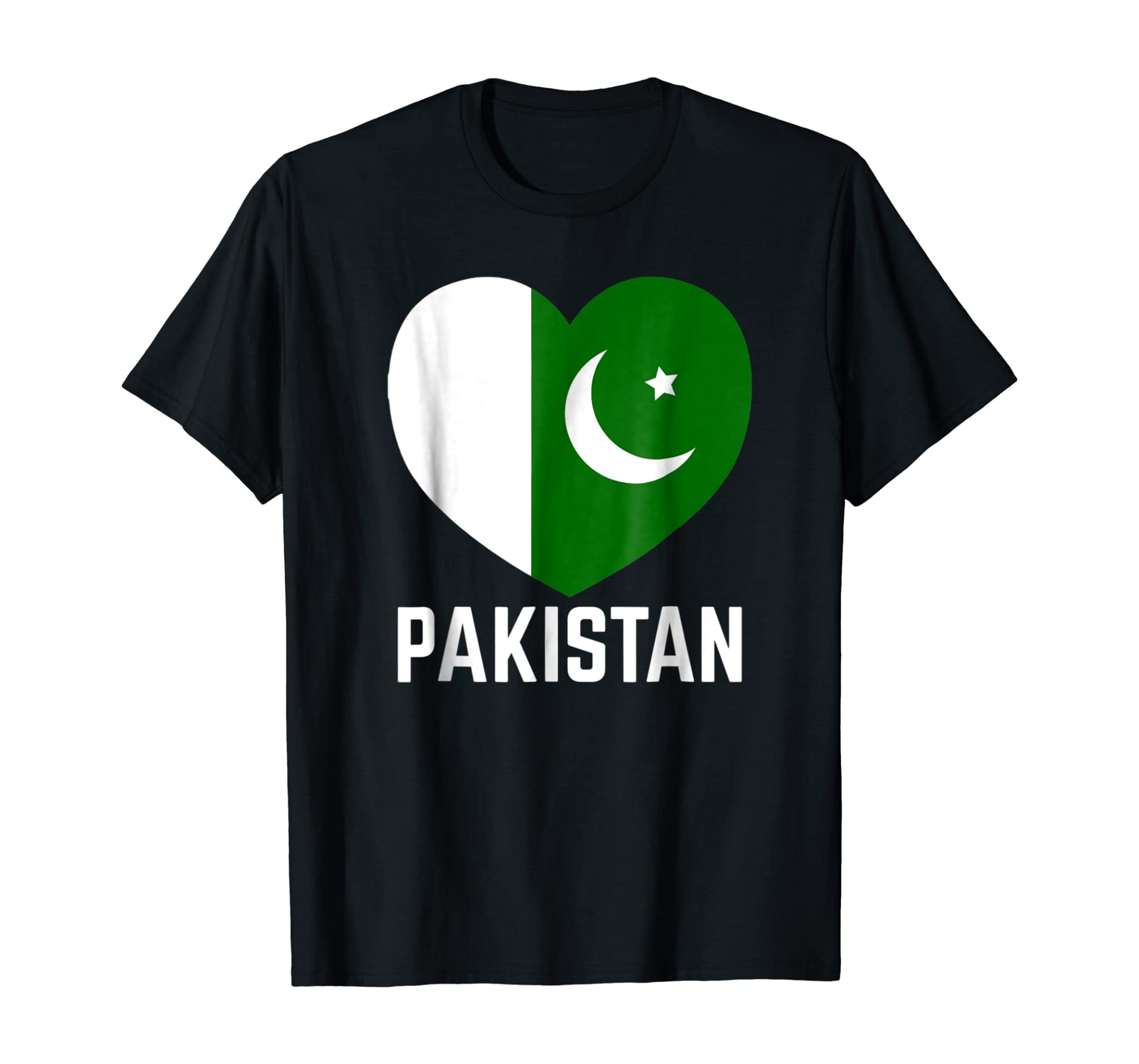 Pakistan Flag Heart Independence Day Men Women Kids T-shirt