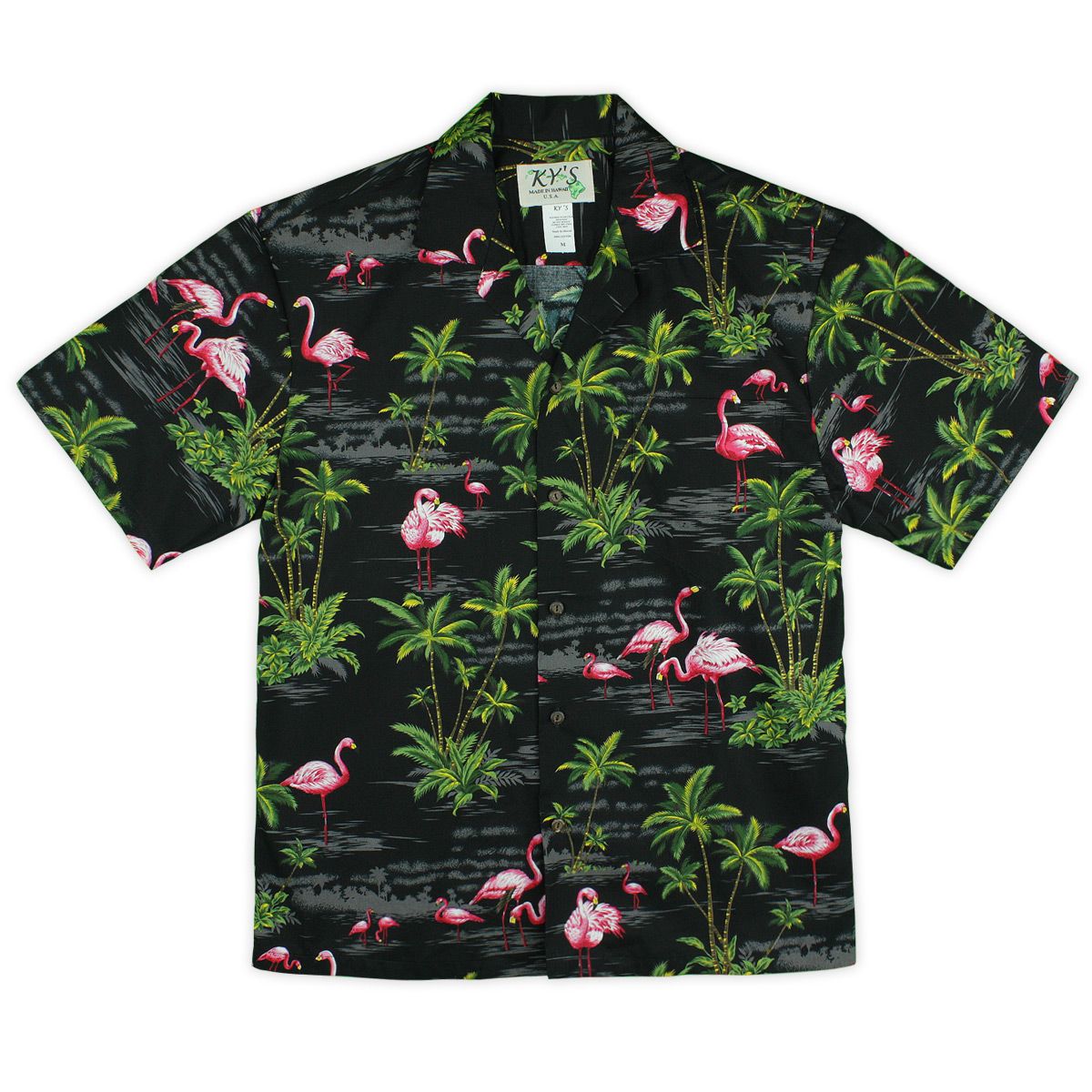 Flamingo Bay Black Nice Design Hawaii Shirt Ha84734