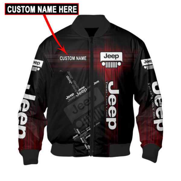 Custom Name Bomber Jacket Jeep, Jeep 3D Spring Autumn, Mens Casual Jacket Ad62