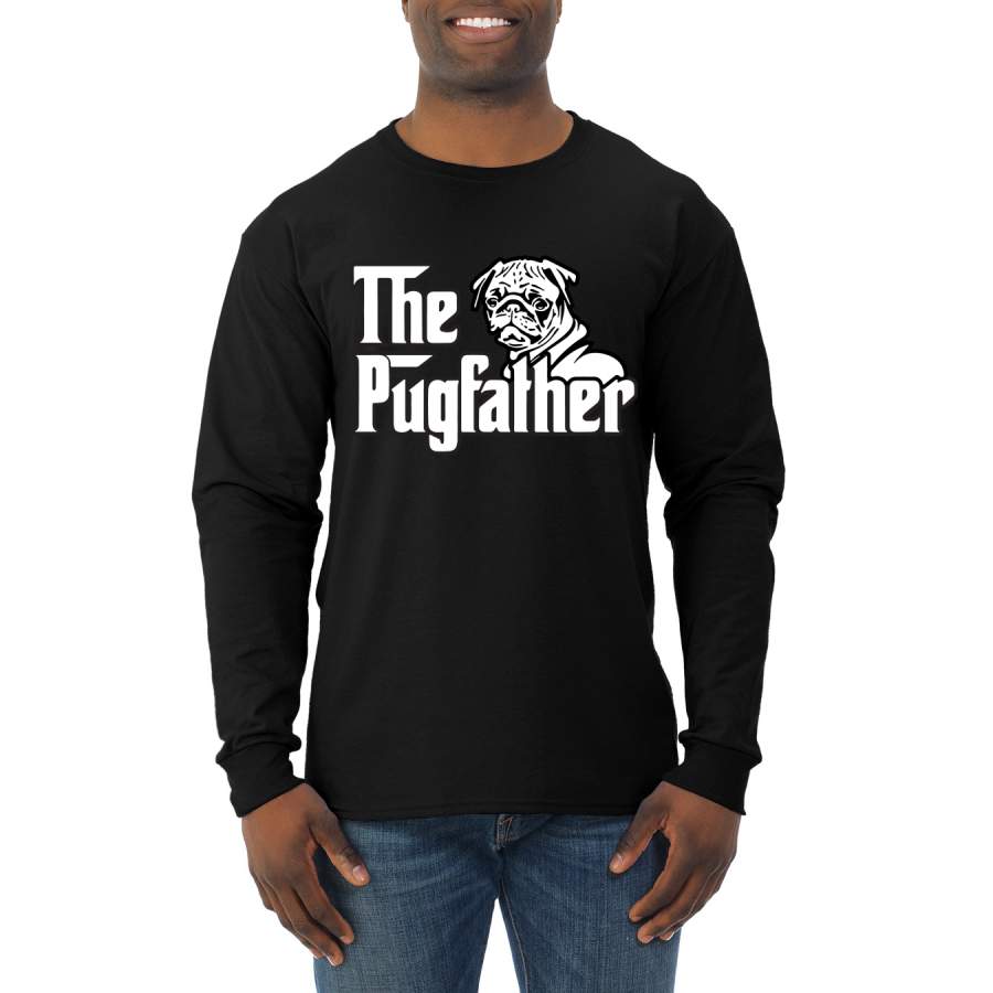 The Pugfather Animal Lover Mens Long Sleeve Shirt