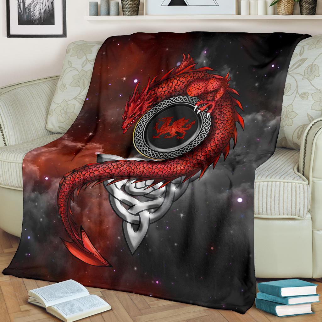 Wales Celtic Premium Blanket Dragon With Celtic