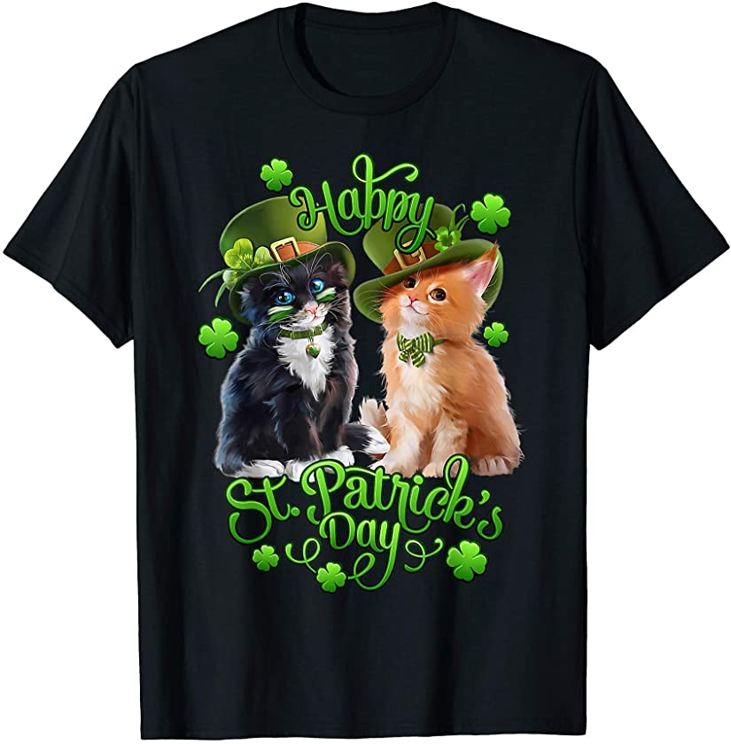 Cat Leprechaun T-Shirt St. Patricks Day Kitty Kitten T-Shirt