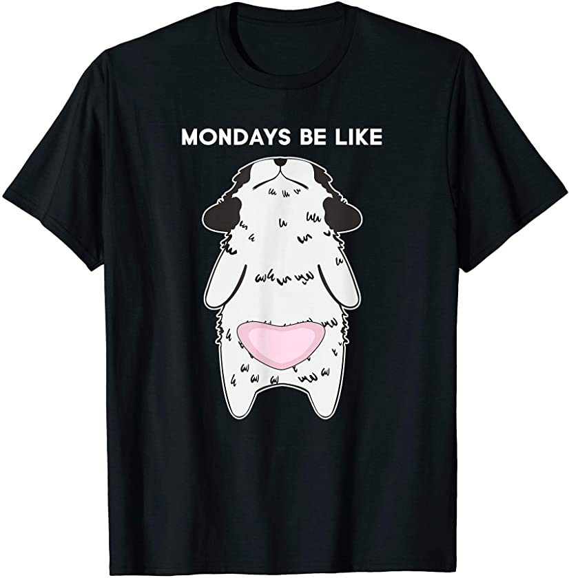 Mondays Be Like an Unhappy Puppy – Funny Fintage Graphic T-Shirt