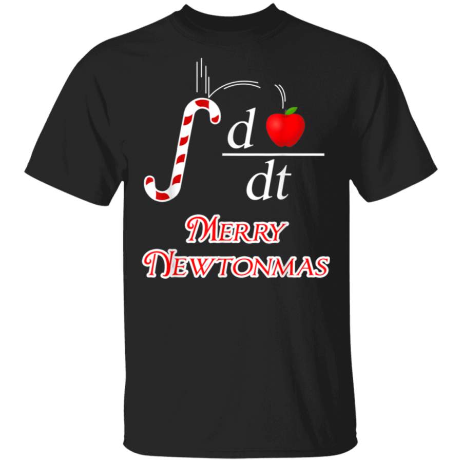 Merry Newtonmas  Christmas  Xmas Newton Candy  Cane  Math Shirt G500 Gildan 5.3 oz. T-Shirt