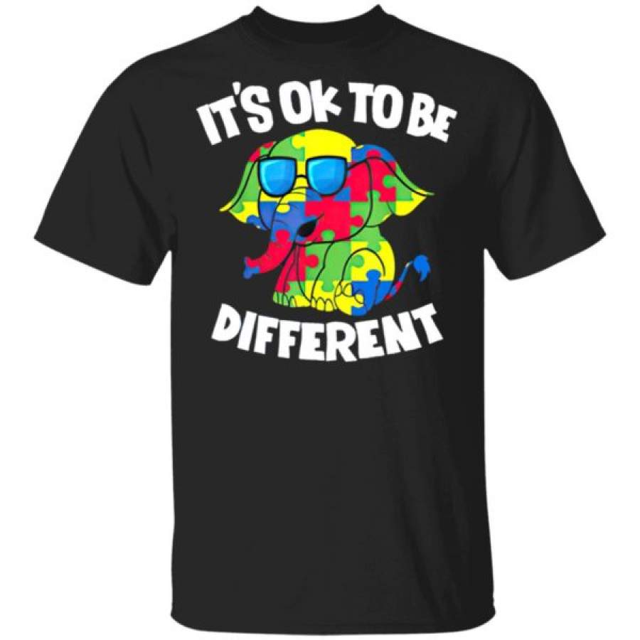 It’s Ok To Be Different Autism Awareness Elephant Shirt