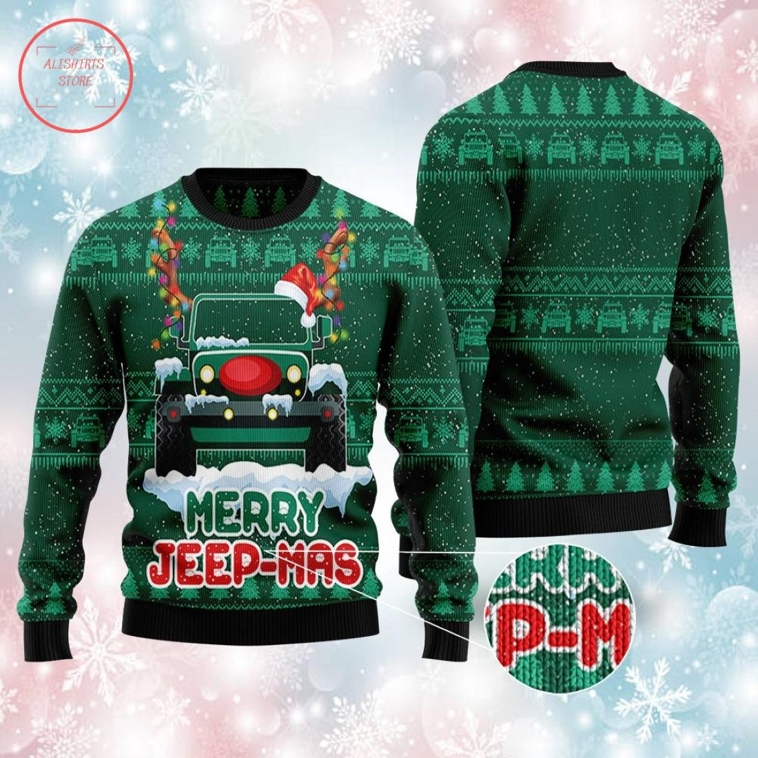 Merry Jeepmas Green Jeep Ugly Christmas Sweater – Diosweater