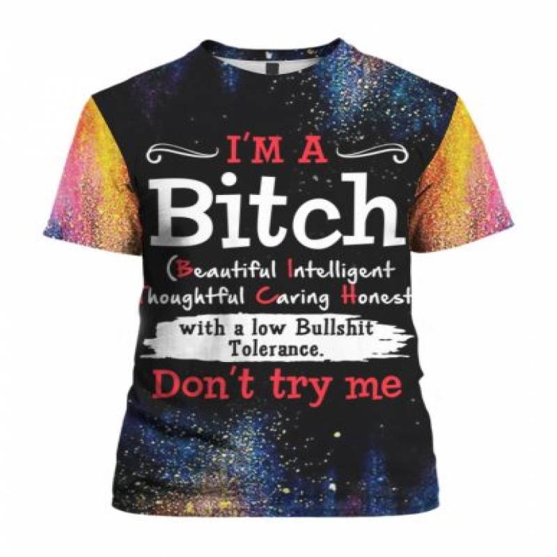 3D Hoodie I’m A Bitch Beautiful Intelligent Thoughtful Caring