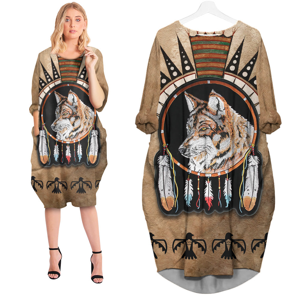 ViticStore™ Native American Wolf 3XL 3D All Over Printed Tiger Wolf Dreamcatcher Batwing