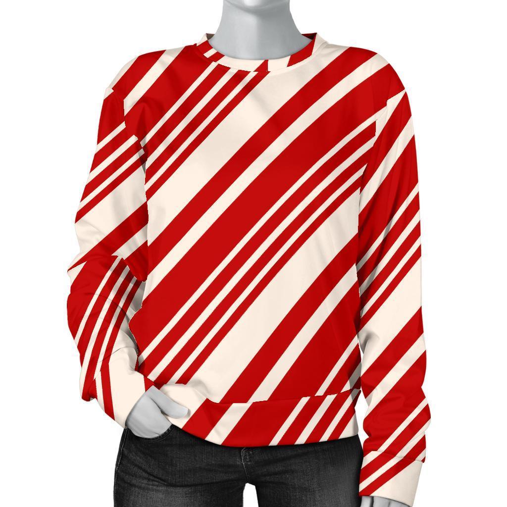 Print Pattern Candy Cane Women’S Sweatshirt