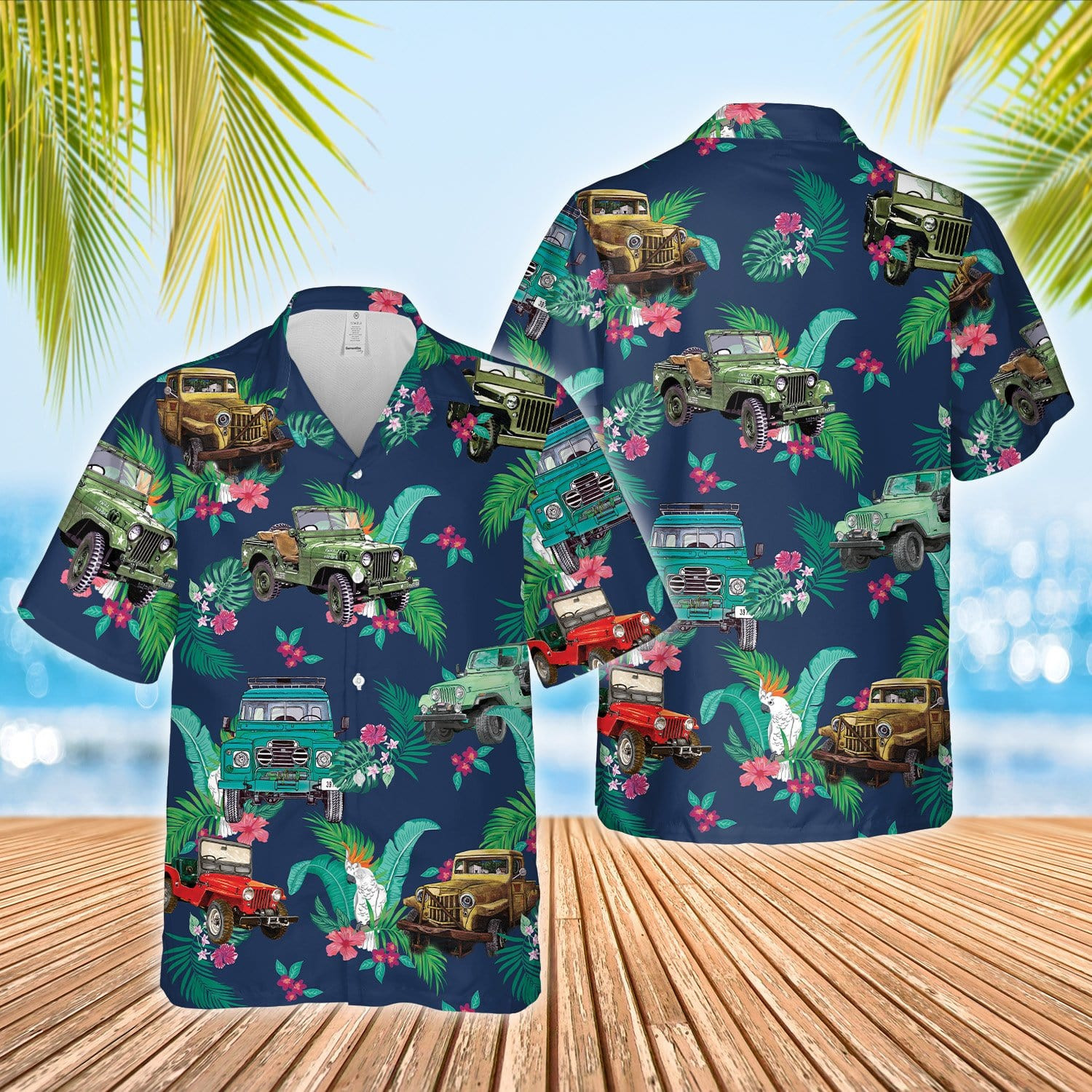 Hawaii Aloha Shirts Jeep Willy Tropical Ha92658