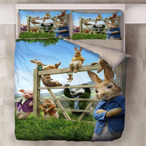 Peter Rabbit 8 Duvet Cover Pillowcase Home Decor 3D Bedding Set 6232