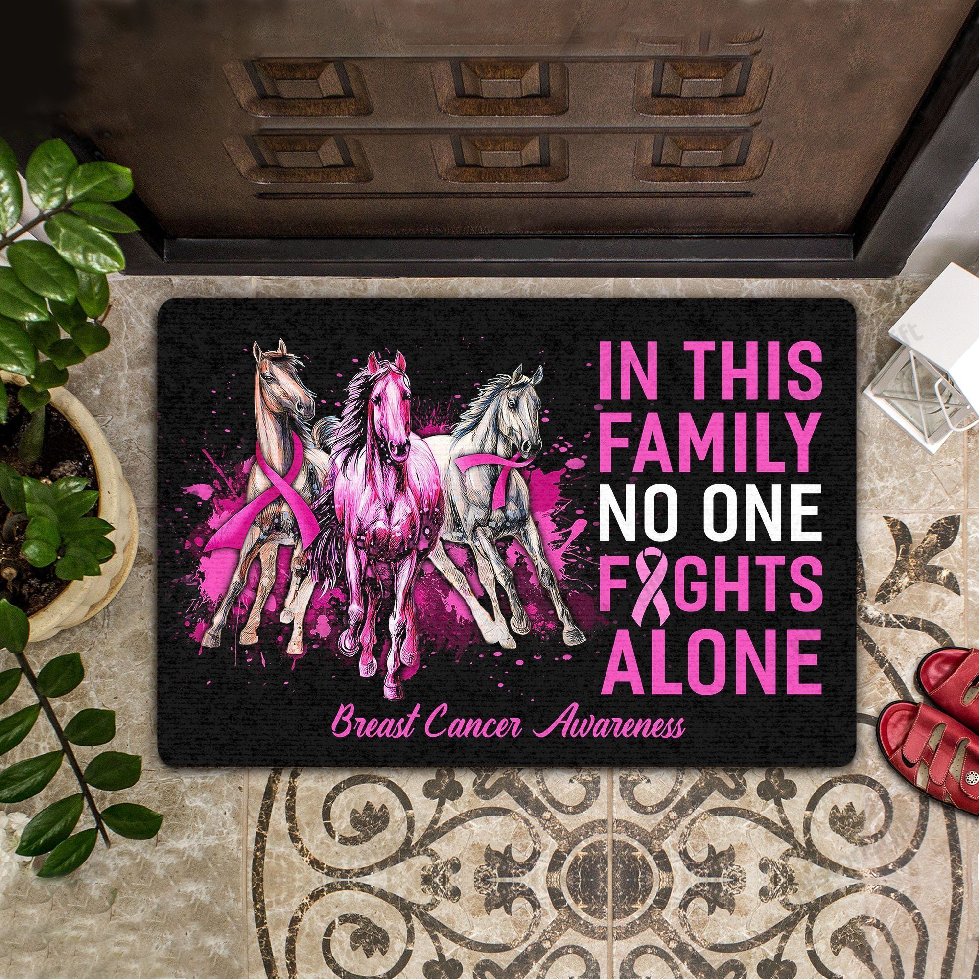 No One Fights Alone All Over Printing Doormat