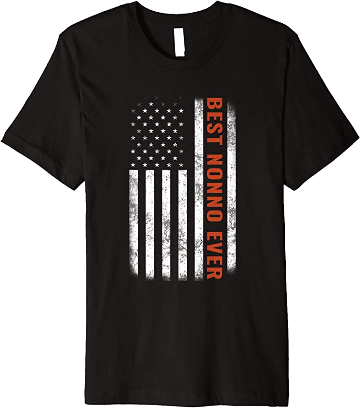 Best Nonno Ever Vintage American Flag Tee Father’s Day Gift Premium T-Shirt