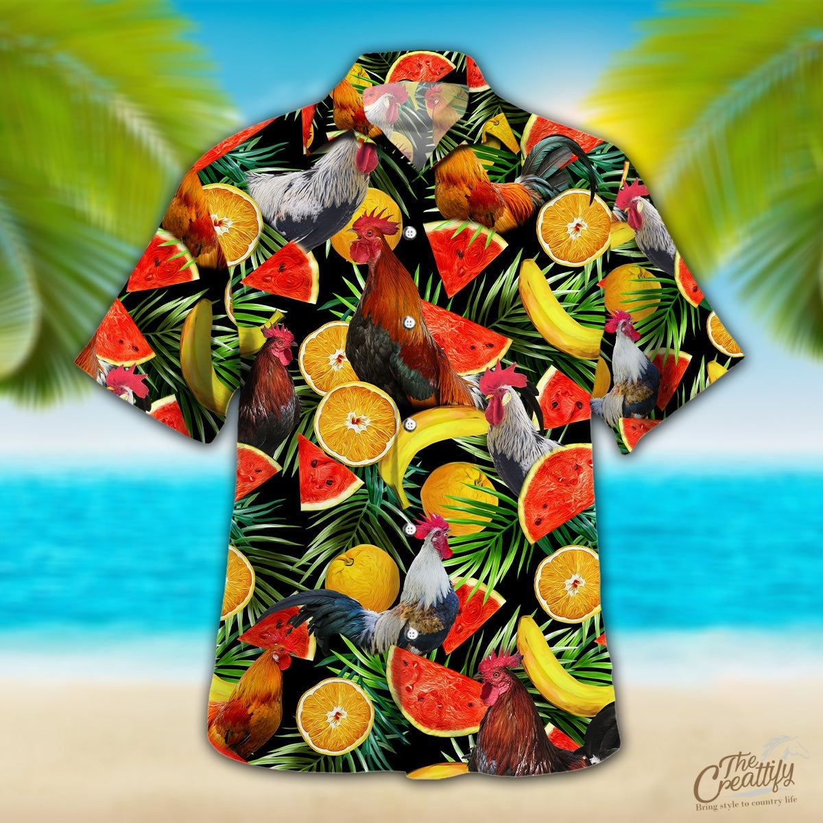 Chicken Tropical Fruits Hawaii Lover Hawaii Shirt For Men Women Ha63875