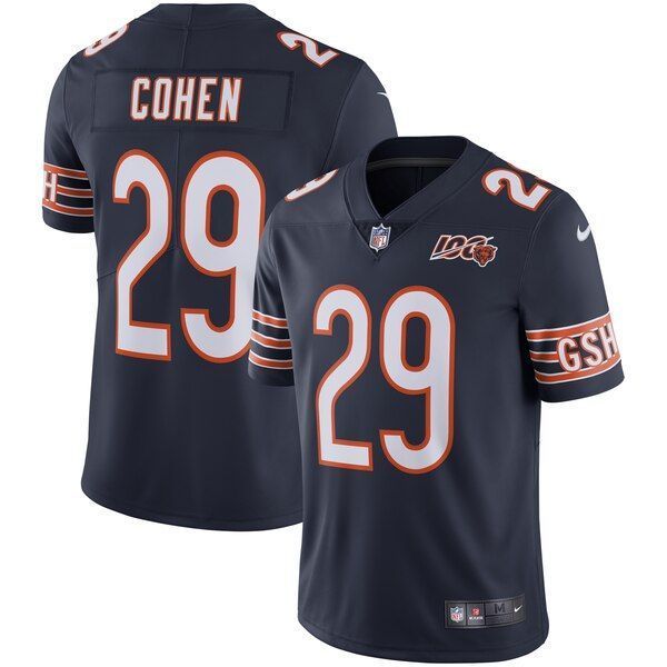 Tarik Cohen Chicago Bears NFL 100th Season Limited Jersey Navy 2019