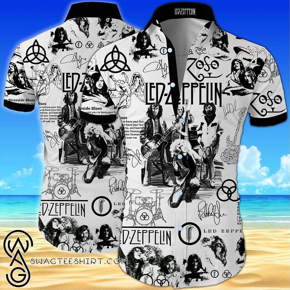 Beach Shirt Led Zeppelin All Over Printed Hawaiian Shirt