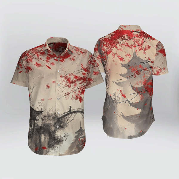 Japanese Aesthetic Sakura Cherry Blossom Hawaii Shirt For Men Women Ha5346