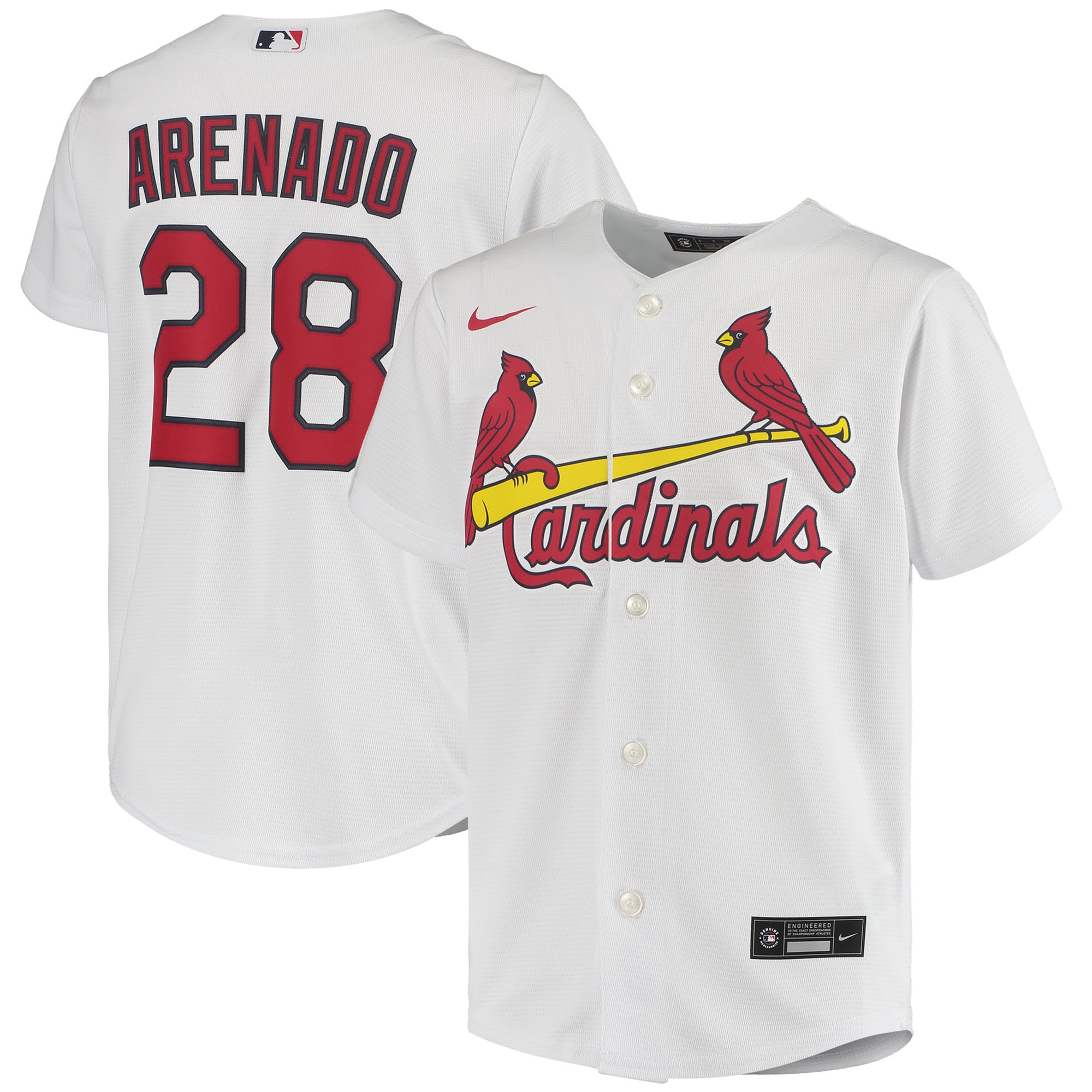 Nolan Arenado St. Louis Cardinals Youth Alternate Replica Player Jersey – White