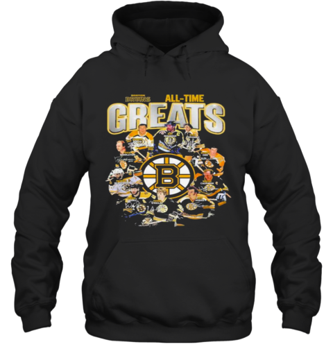 Boston Bruins All Time Greats Signatures Hoodie