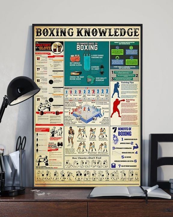 Boxing Knowledge Interesting For Who Love Boxing poster canvas