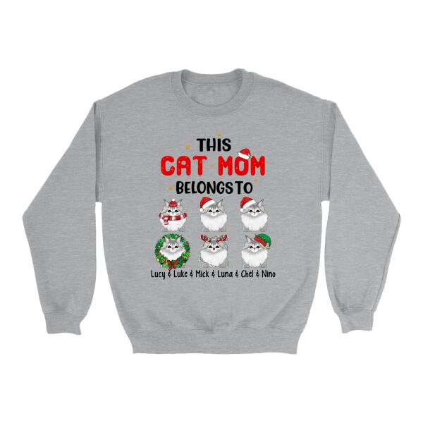 Personalized Shirt, This Cat Mom Belongs To, Christmas Gift For Cat Lovers