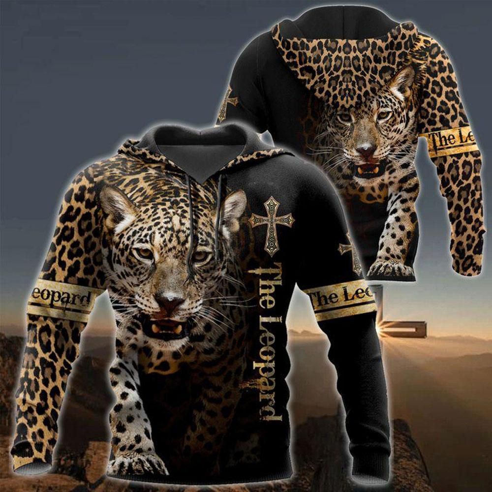 The Leopard Black Hoodie 3D All over print