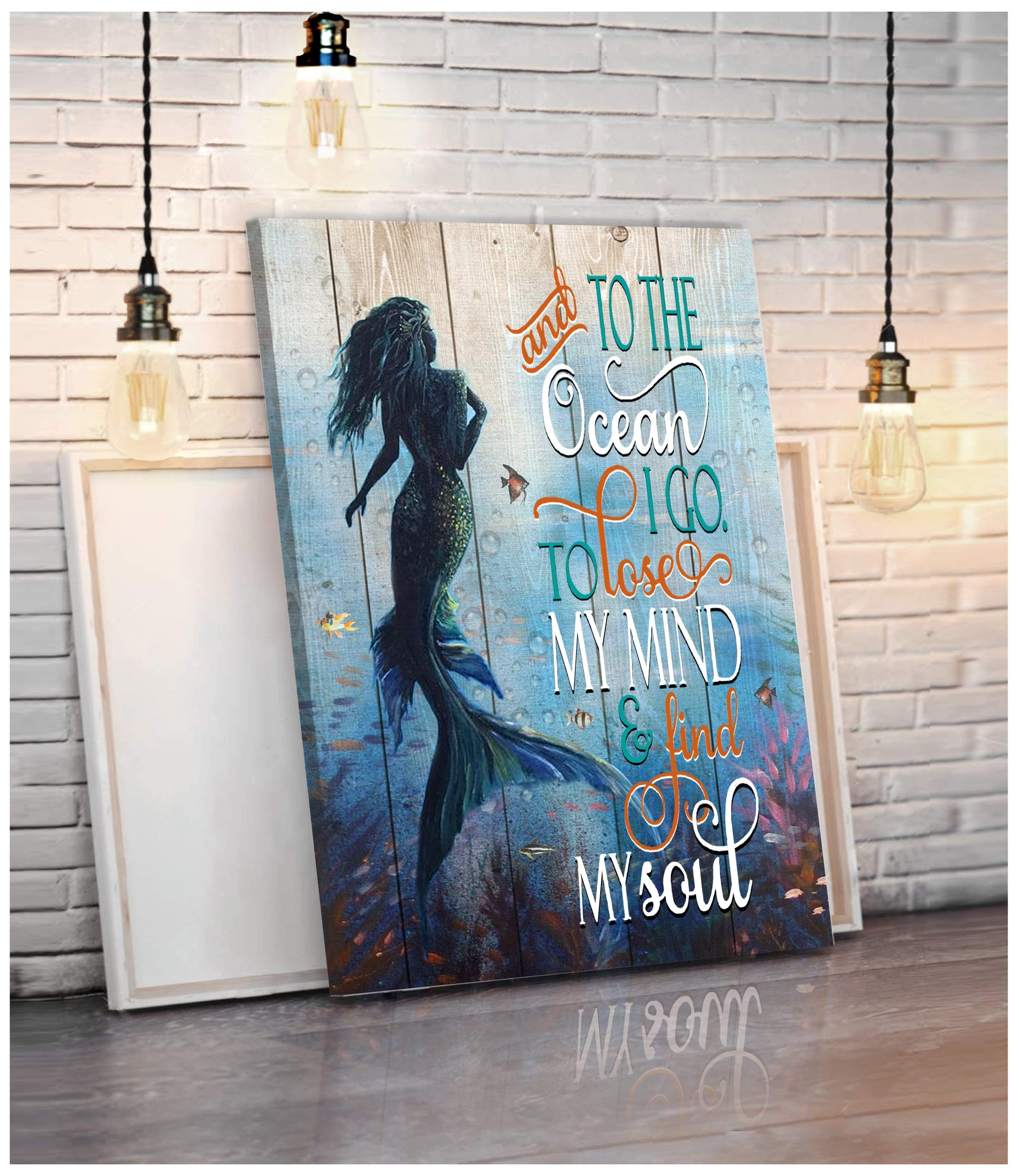 And To The Ocean Mermaid Wall Matte Canvas