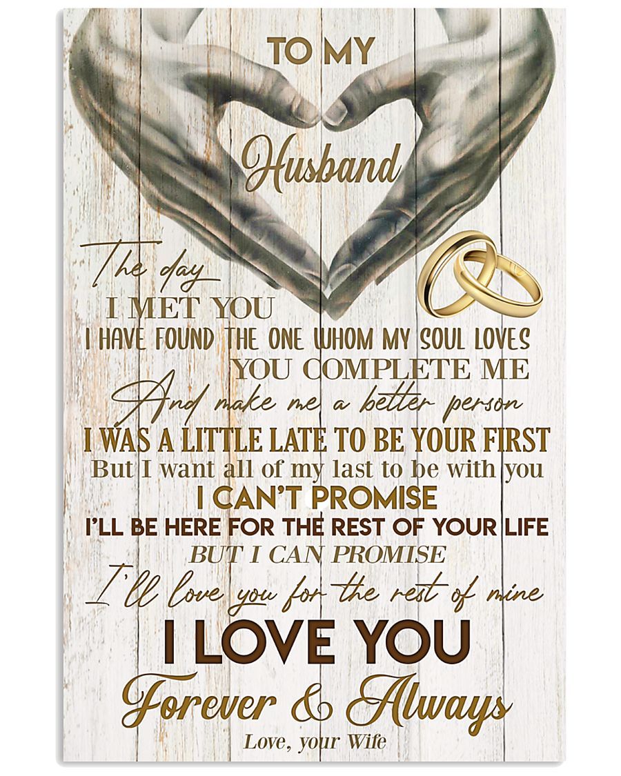 To My Husband I Met You Love You Personalized Name Canvas Poster Wall Art Home Decor