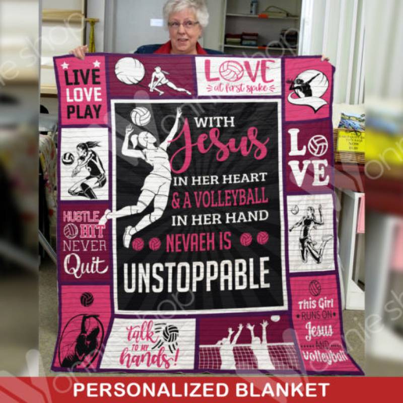 Personalized Volleyball Girl Blanket NOV1902 90O42