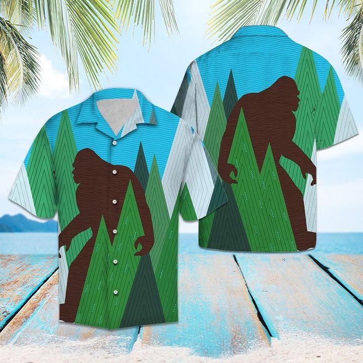 Bigfoot Forest Hawaii Shirt Summer Button Up For Couple Ha86925