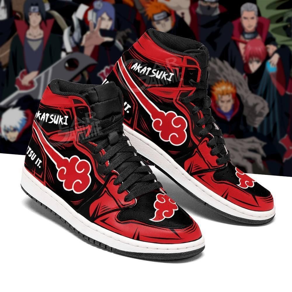 Akatsuki Sneakers Just Jutsu It Custom Anime Naruto Shoes Unisex Men Women