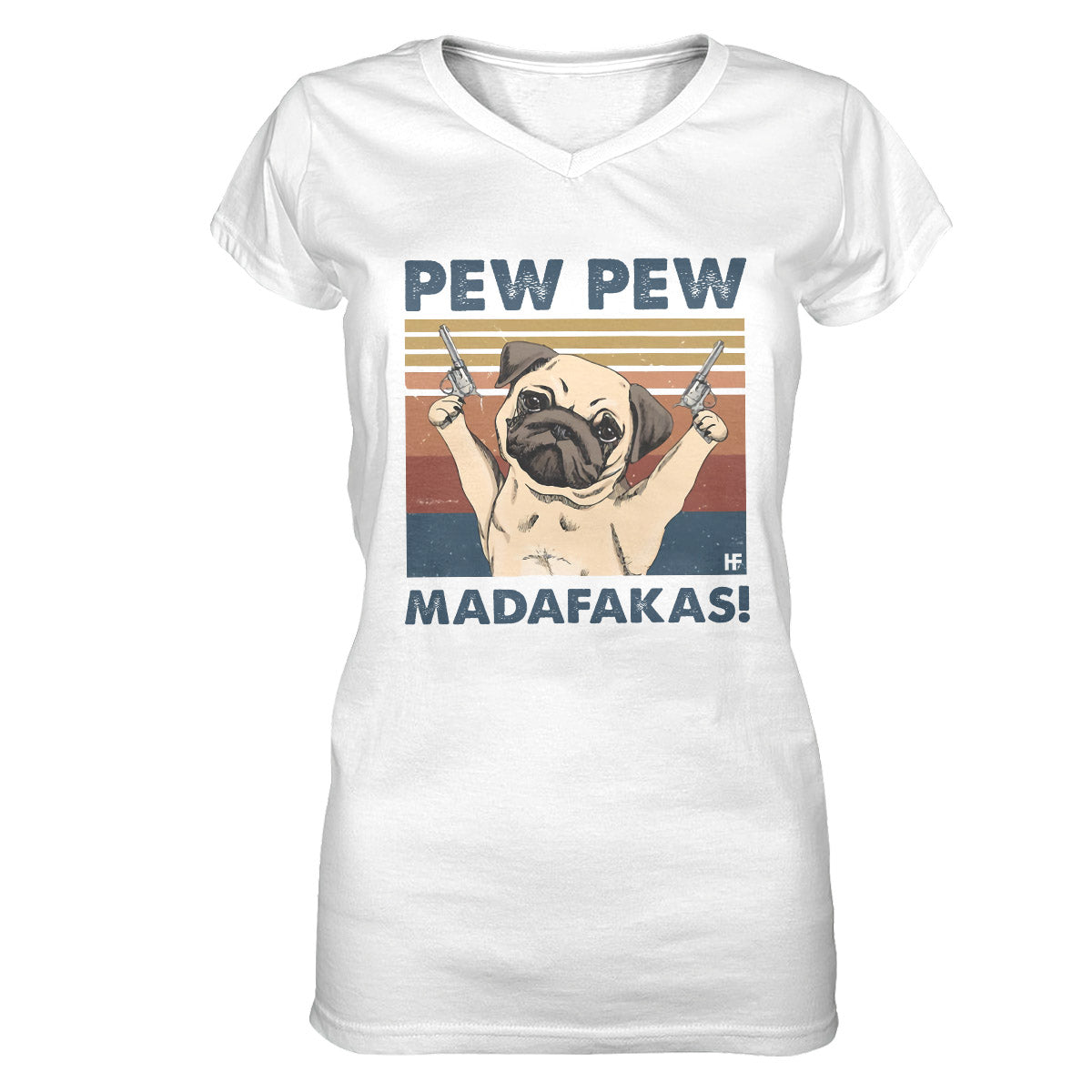 Pug Lovers Shirt 14 Ez01 1009 Women V-Neck T-Shirt