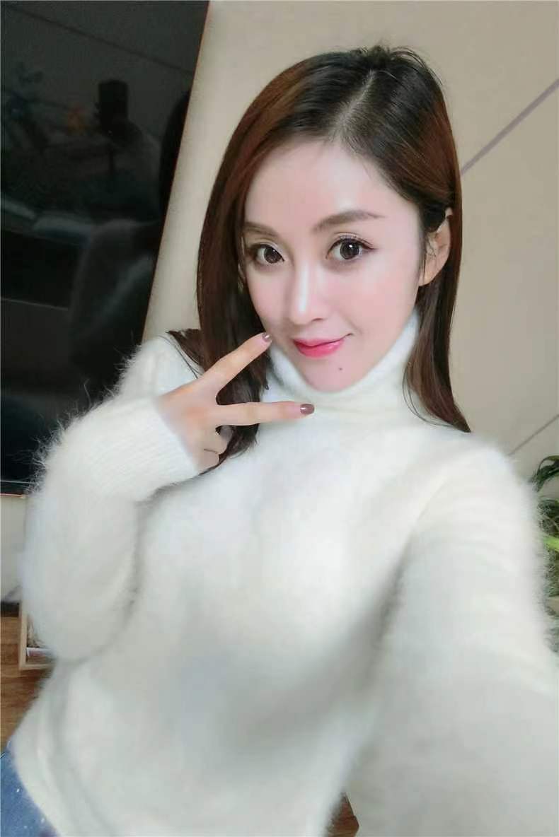 2022 New Long Sable Turtleneck Fluffy 100% MinkCashmere Sweater Length Pullover For Fall/Winter Warm Knitwear JZ052 alx