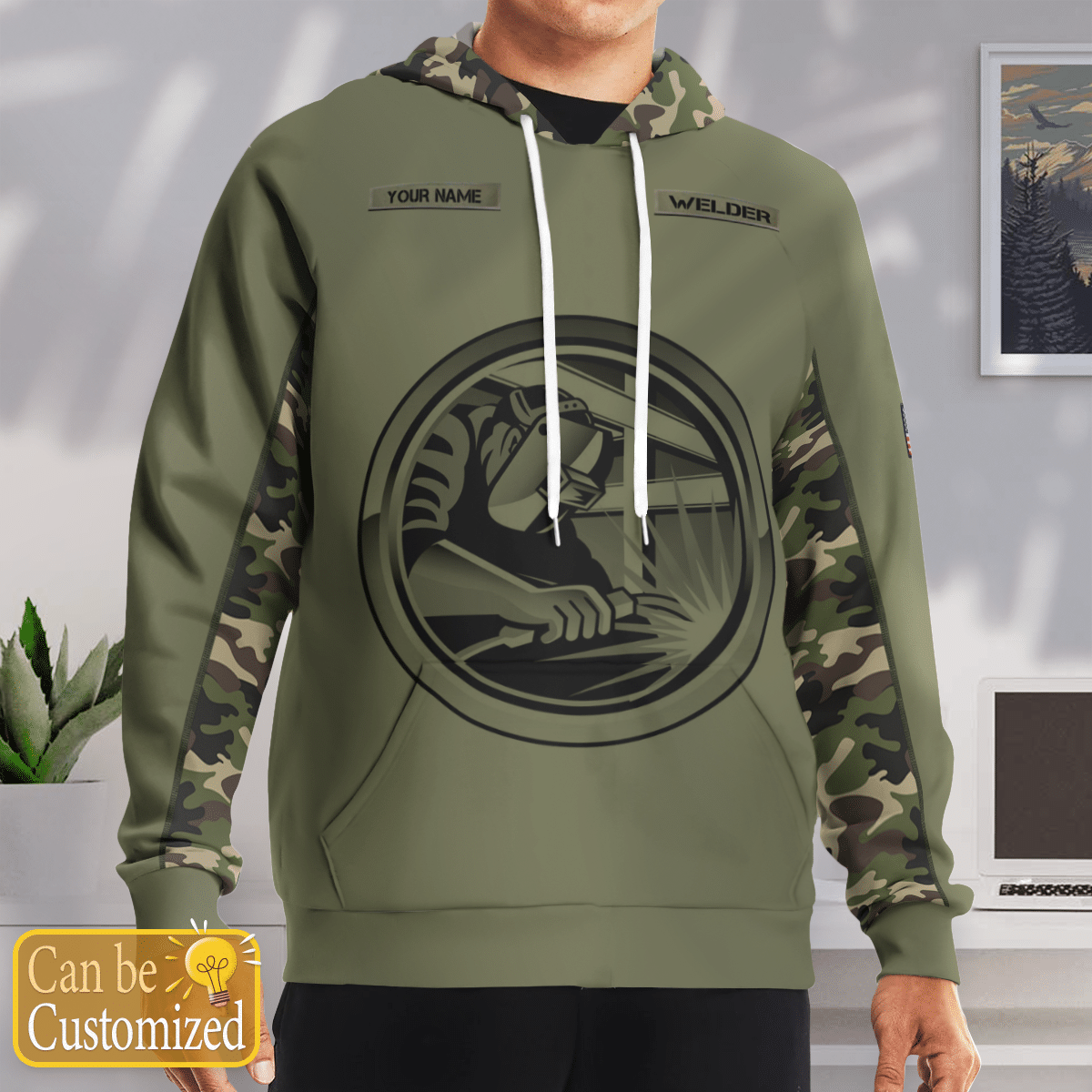 Personalized Welder – Hourly Rate 3D Printed Hoodie Theta
