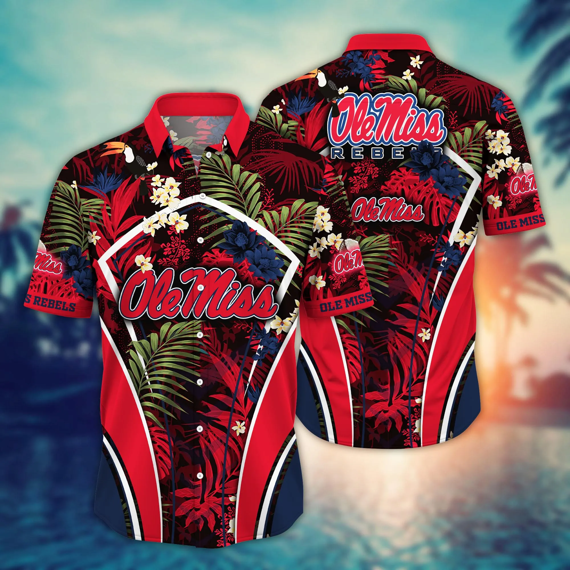 Ole Miss Rebels NCCA Hawaiian Shirt Leisure Aloha Shirt