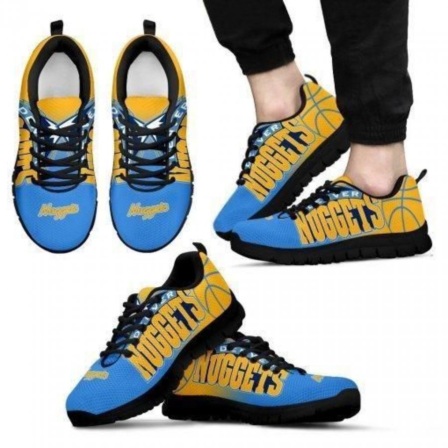 Denver Nuggets Fan Custom Unofficial Running Shoes Sneakers Trainers Ladies Men Kids Gift