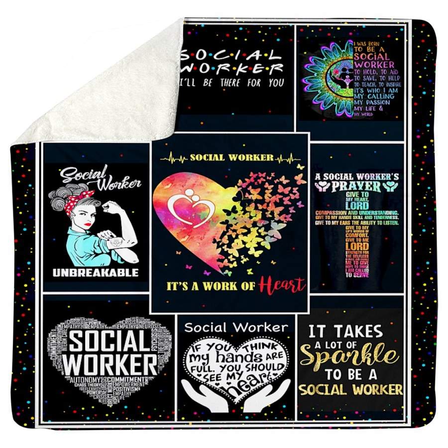 Social Workers Great Gift Sherpa Blanket