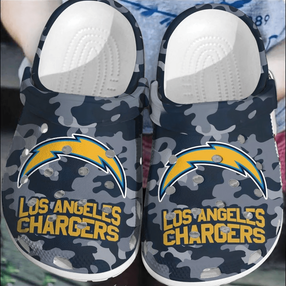 NFL Los Angeles Chargers Football Comfortable Crocband Shoes Clogs For Men Women