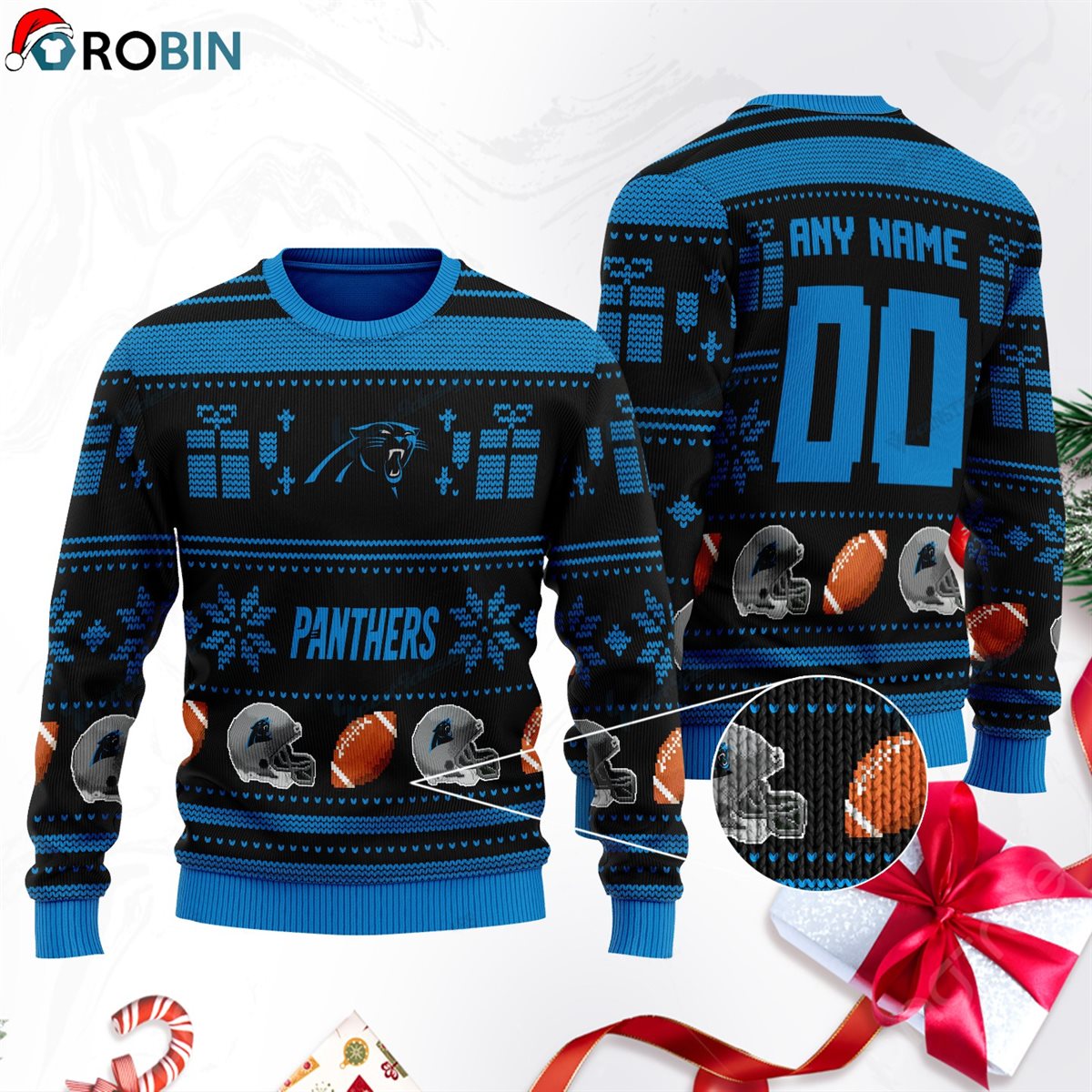 Carolina Panthers Football Gift For Fan Ugly Wool Sweater Christmas Sweatshirt Swt210