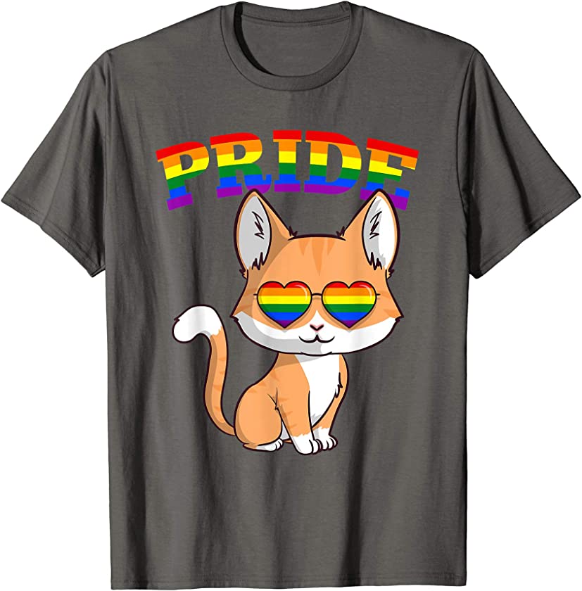 LGBT Kitty Cat Gay Pride Rainbow Cute Kitten Gift T-Shirt