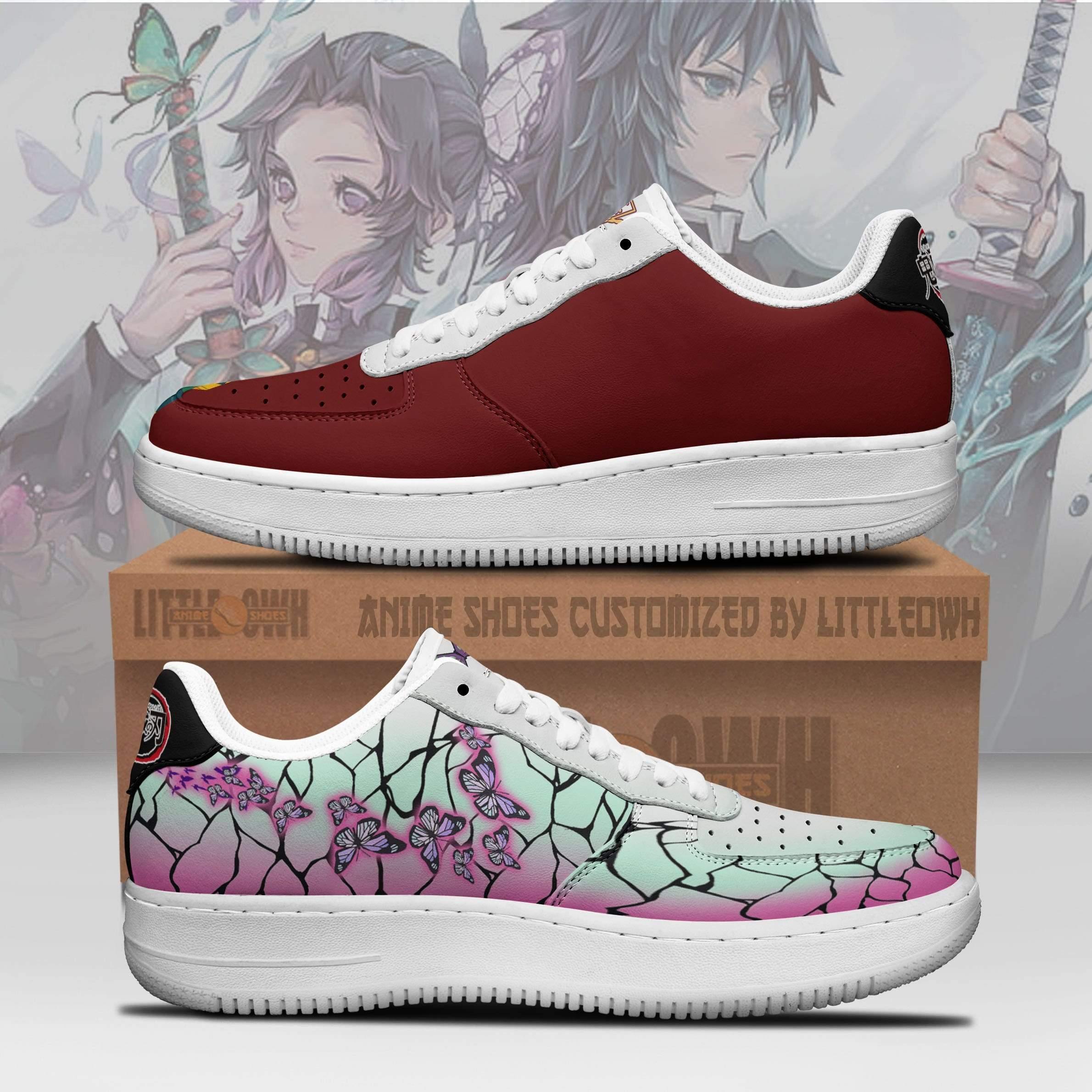 Tomioka Giyuu X Kochou Shinobu Air Sneakers Custom Demon Slayer Anime Shoes